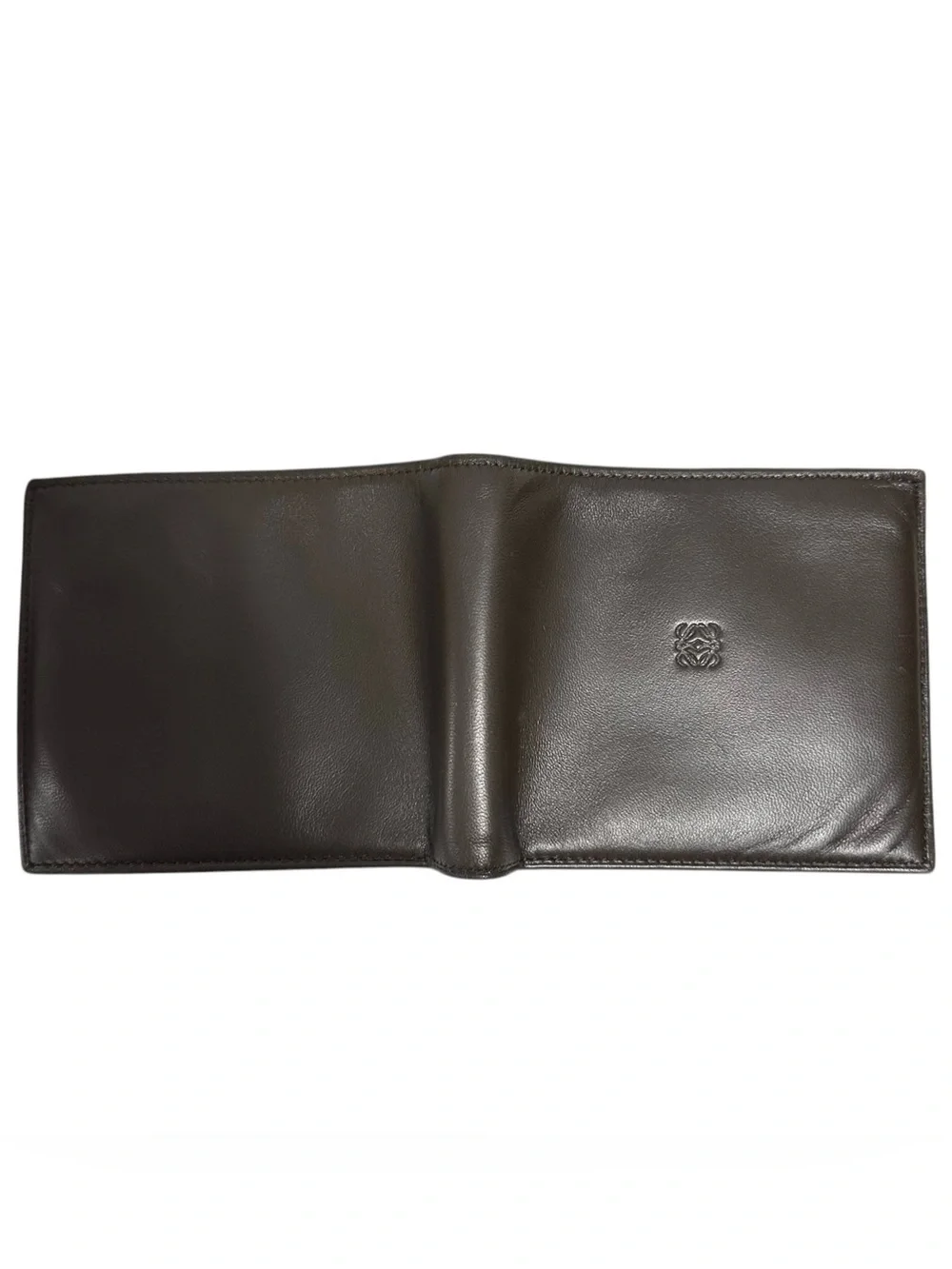 Loewe Brown Leather Embossed Men’s Bifold Wallet with Box and Cards